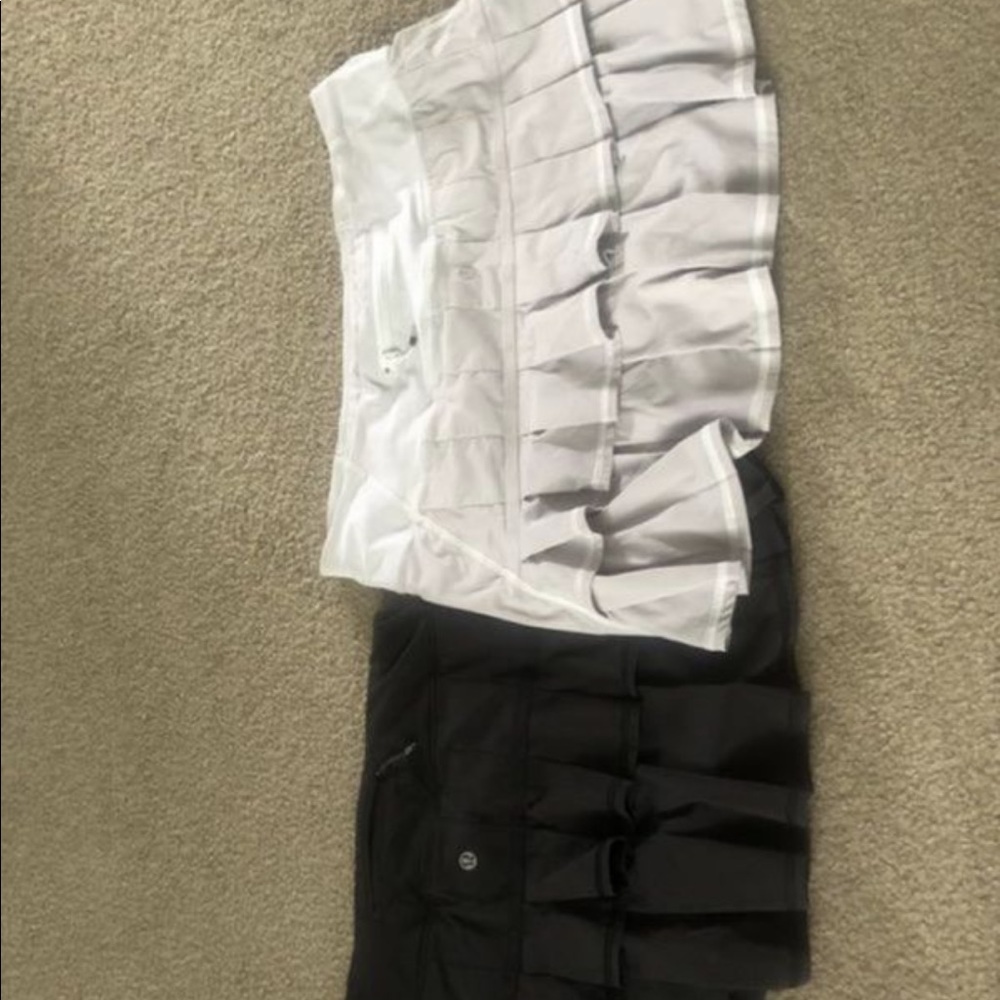Two Lululemon pace setter skirts